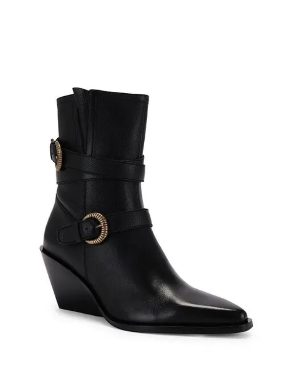Seychelles Speak Up Black Leather Buckled Boots New! - Picture 2 of 13